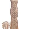 [US Warehouse] Beige 1920s Sequined Maxi Dress