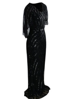 1920s Mesh Sequined Cape Maxi Dress -Candi Clothing Shop SCH000412 B 3 18a32977 29bb 4d34 a798 5441a0dca49e