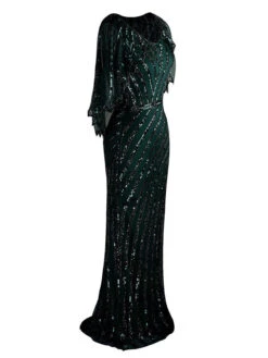 1920s Mesh Sequined Cape Maxi Dress -Candi Clothing Shop SCH000412 DG 3 d98eb417 ba2e 48c3 ac83 43adba0d65cb