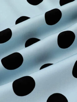 Blue 1960s Polks Dots Pencil Dress 13 Blue 1960s Polks Dots Pencil Dress -Candi Clothing Shop SCH000622 BL 7