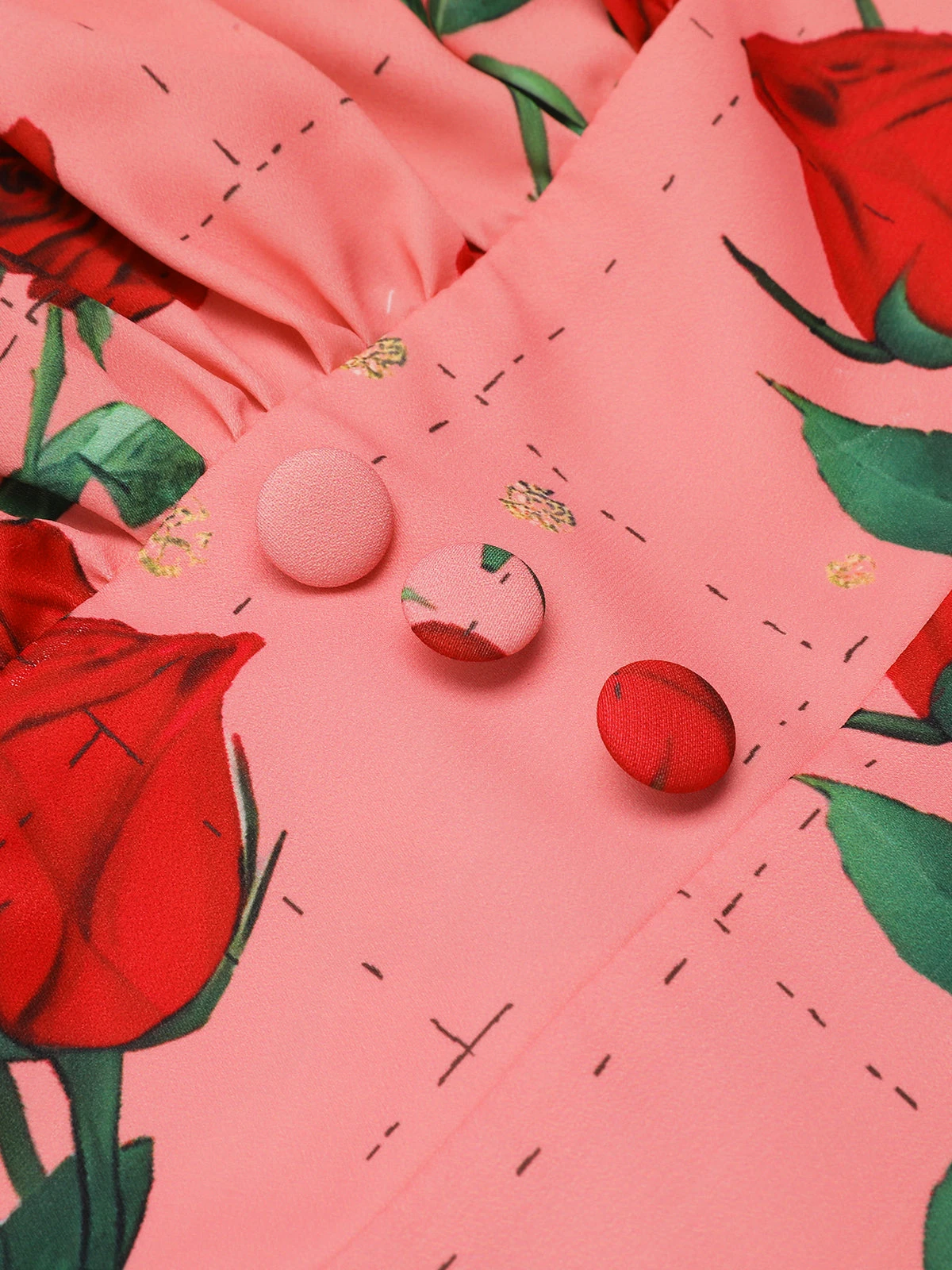 High Waist Suspenders Rose Dress 6 High Waist Suspenders Rose Dress - Image 6