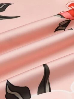 Pink 1950s V-neck Wrap Floral Pencil Dress -Candi Clothing Shop SCH000731 5