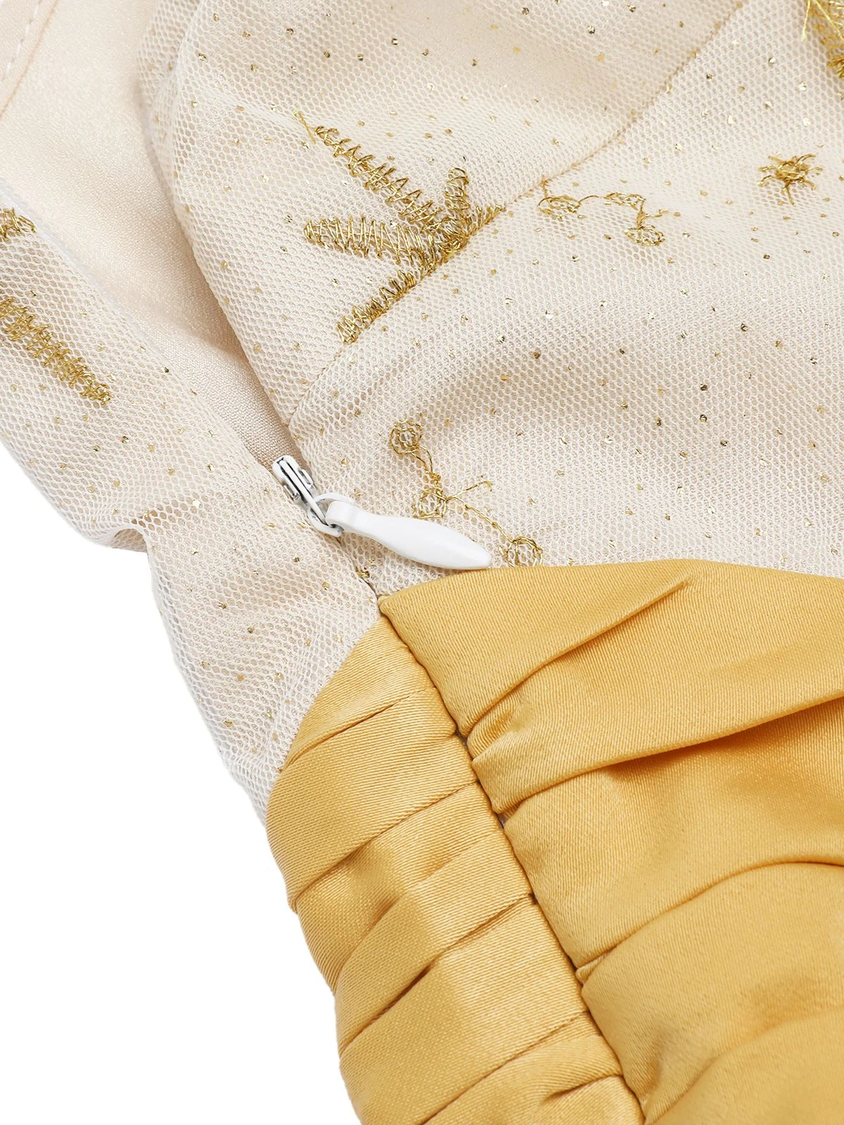 Yellow 1950s Mesh Patchwork Swing Dress 7 Yellow 1950s Mesh Patchwork Swing Dress - Image 7