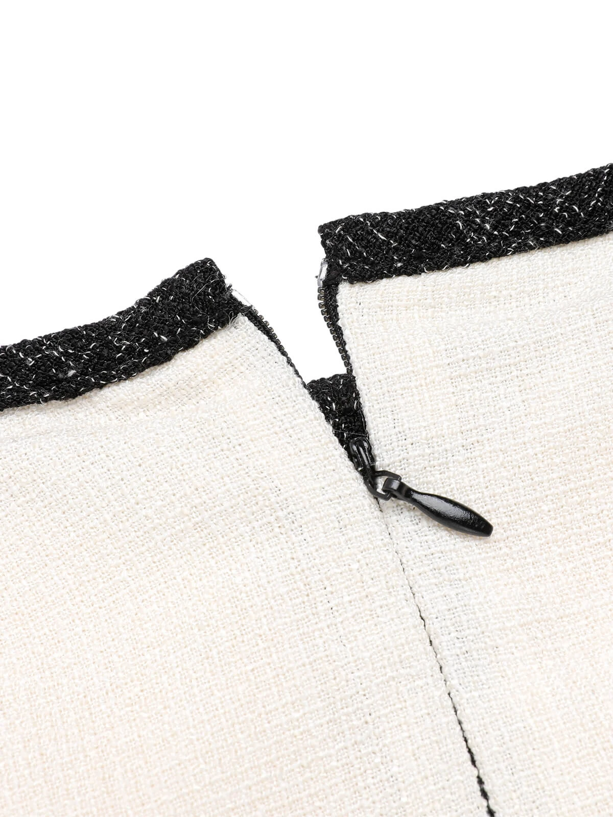 Black & Beige 1960s Puff Sleeve Pencil Dress 6 Black & Beige 1960s Puff Sleeve Pencil Dress - Image 6