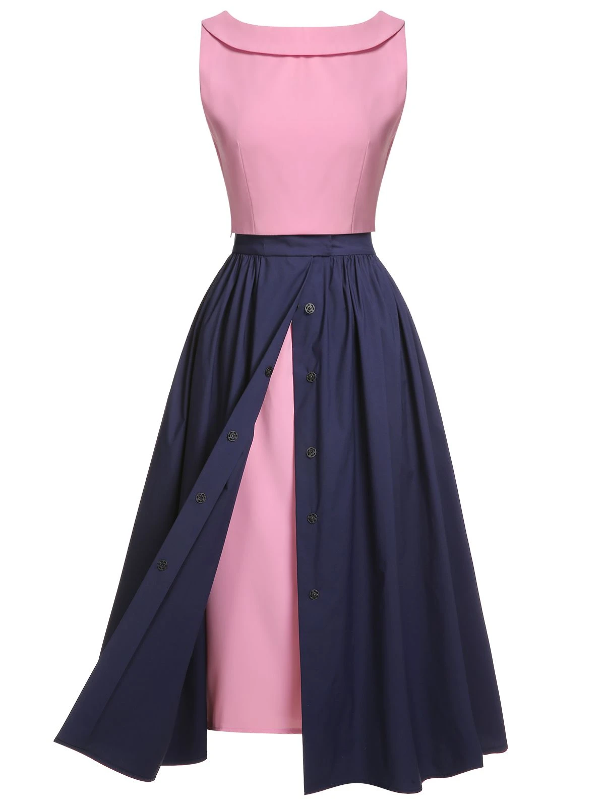 3PCS Pink 1960s Bow Blouse & Spaghetti Dress & Umbrella Skirt 4 3PCS Pink 1960s Bow Blouse & Spaghetti Dress & Umbrella Skirt - Image 4