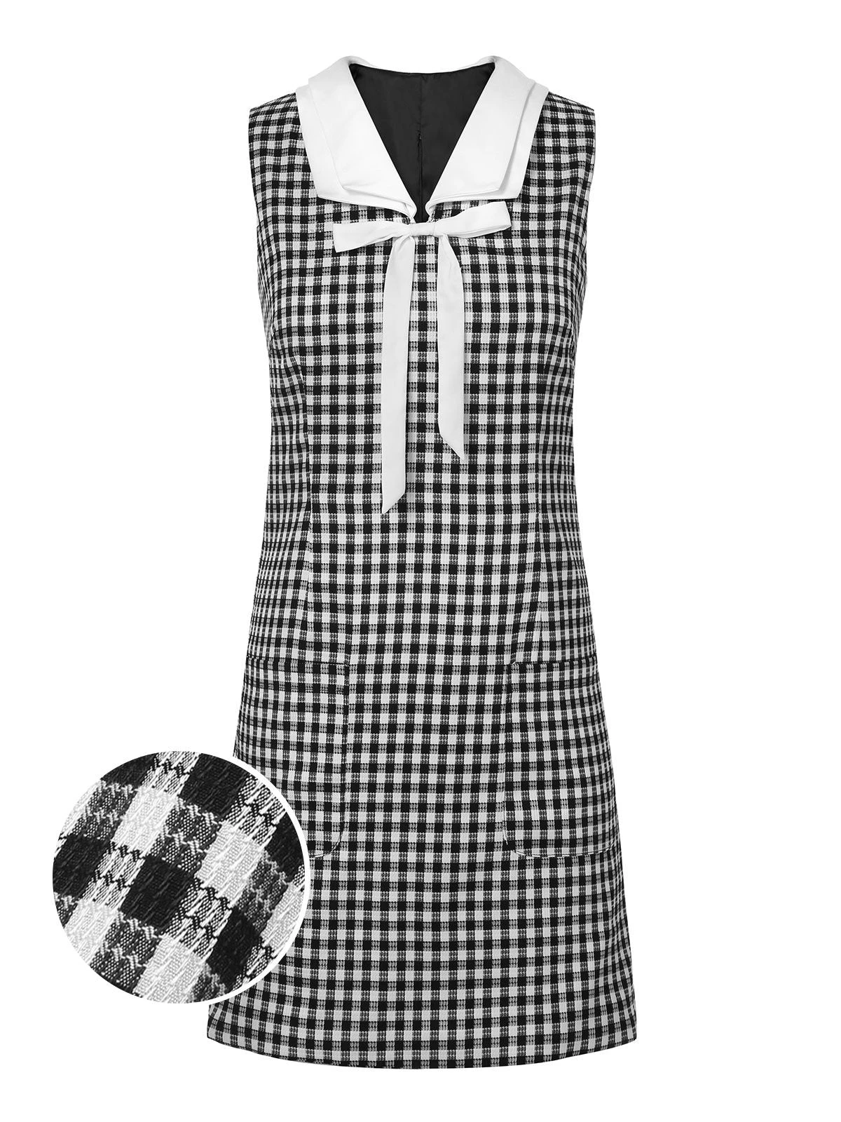 1960s Acetate Gingham Plaid Shift Dress 1 1960s Acetate Gingham Plaid Shift Dress