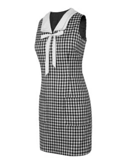 1960s Acetate Gingham Plaid Shift Dress 11 1960s Acetate Gingham Plaid Shift Dress -Candi Clothing Shop SCH001235 2