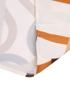 Yellow 1960s Stand Collar Printed Pleated Dress -Candi Clothing Shop SCH001243 5