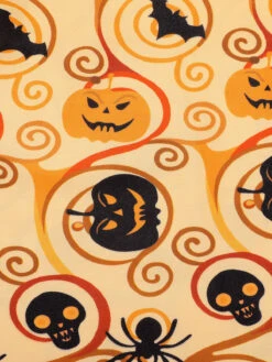 Black & Yellow 1950s Pumpkin Bat Spider Dress 13 Black & Yellow 1950s Pumpkin Bat Spider Dress -Candi Clothing Shop SCHL000029 6