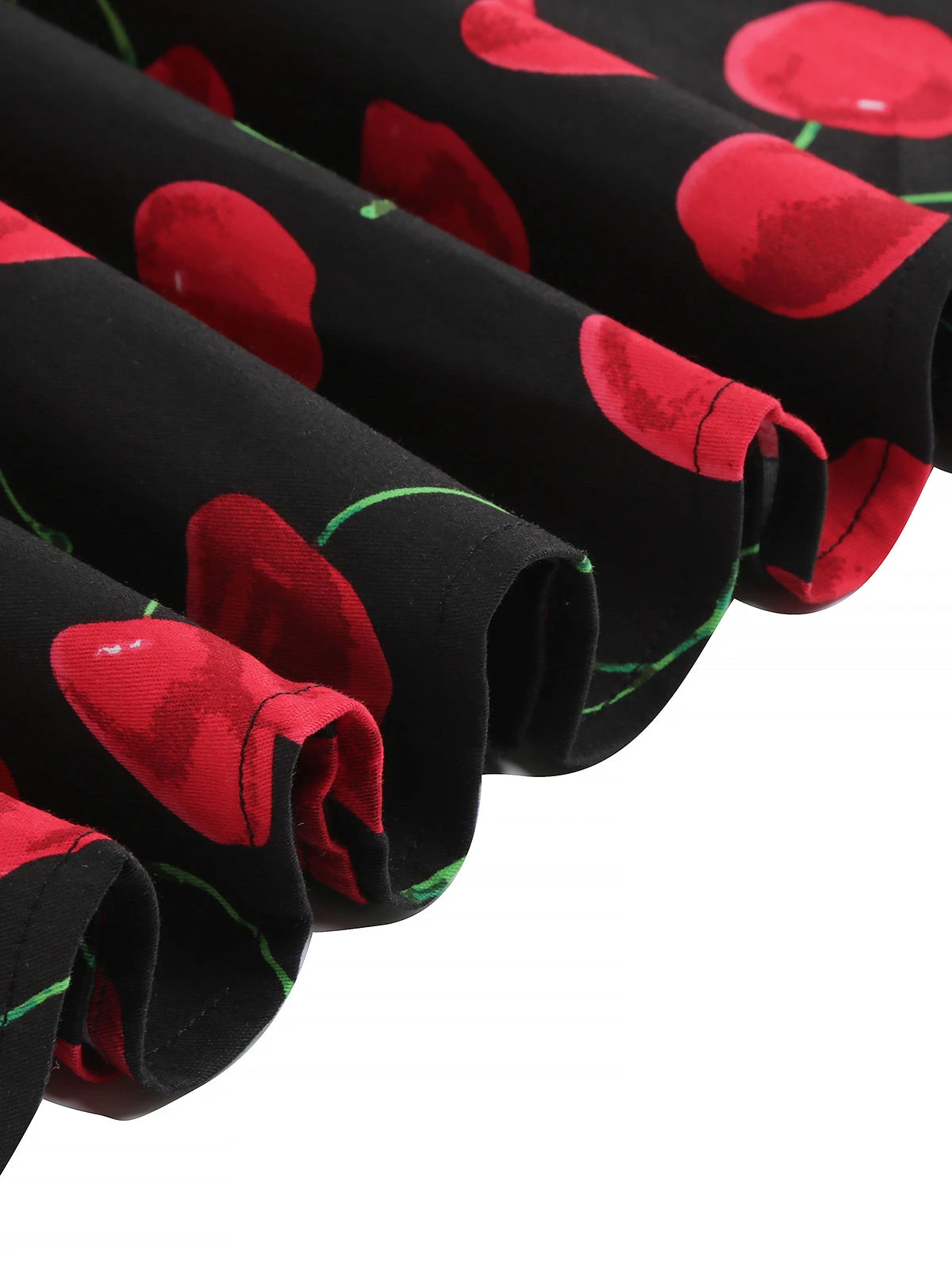 1950s Cherry Sweetheart Short Sleeve Lace Up Dress 5 1950s Cherry Sweetheart Short Sleeve Lace Up Dress - Image 5