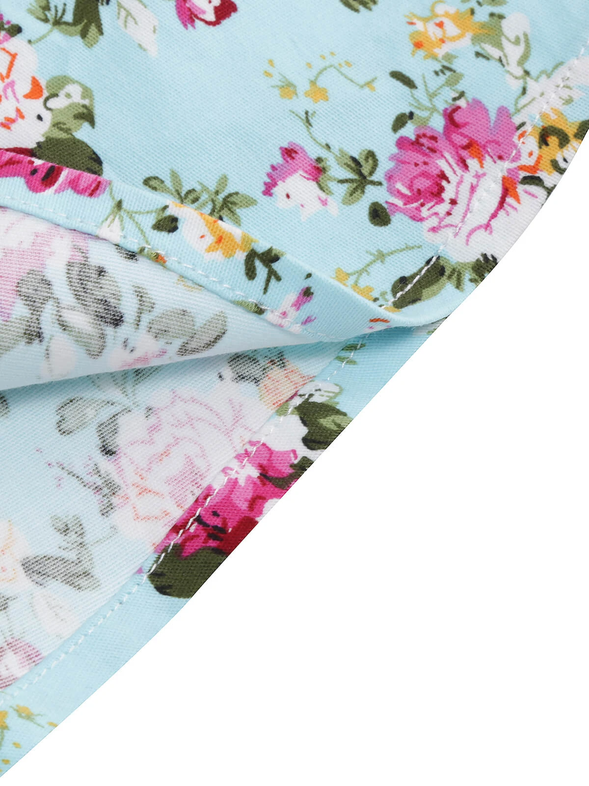 1950s Floral Lace-Up Shoulder V-Neck Swing Dress 5 1950s Floral Lace-Up Shoulder V-Neck Swing Dress - Image 5