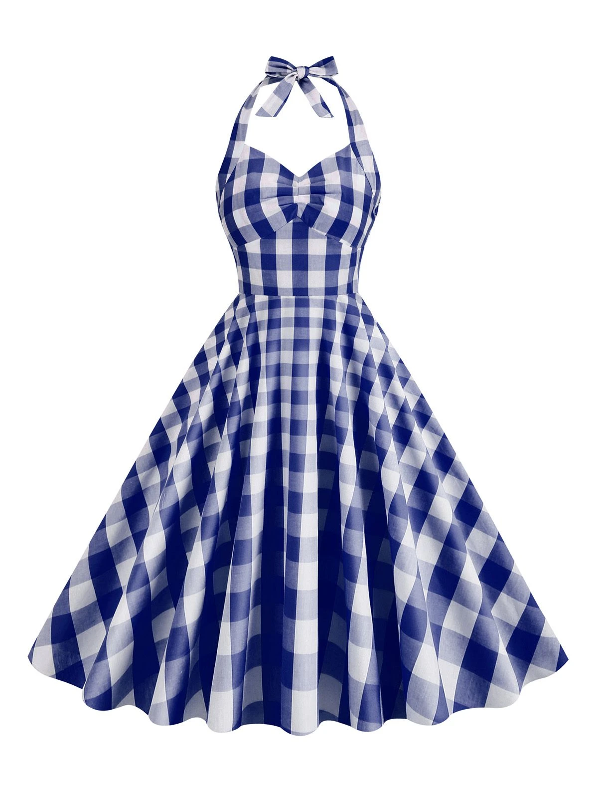 1950s Plaid Halter Swing Dress 6 1950s Plaid Halter Swing Dress - Image 6