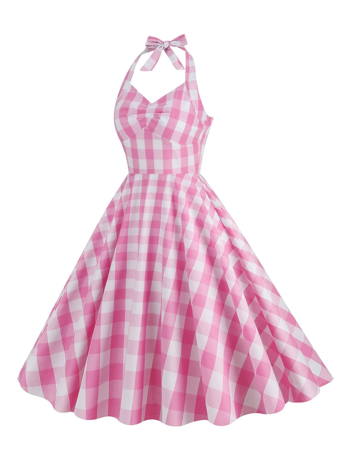 1950s Plaid Halter Swing Dress 2 1950s Plaid Halter Swing Dress - Image 2