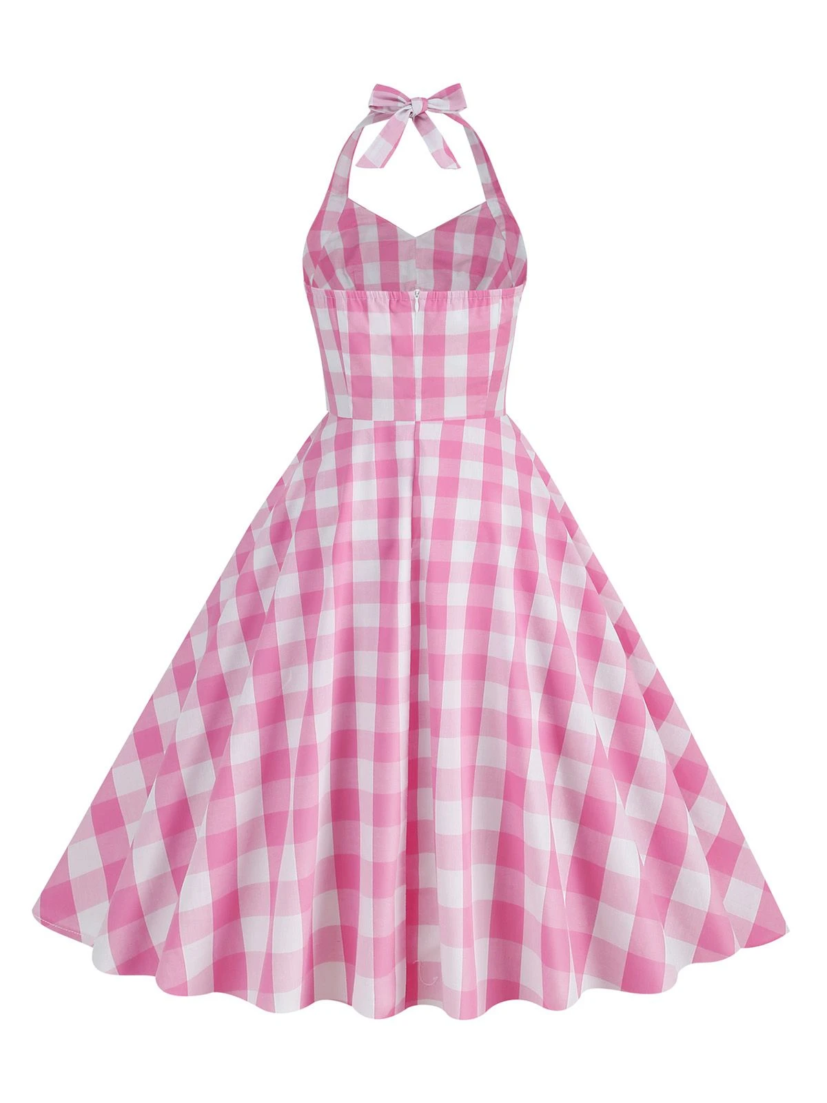 1950s Plaid Halter Swing Dress 3 1950s Plaid Halter Swing Dress - Image 3