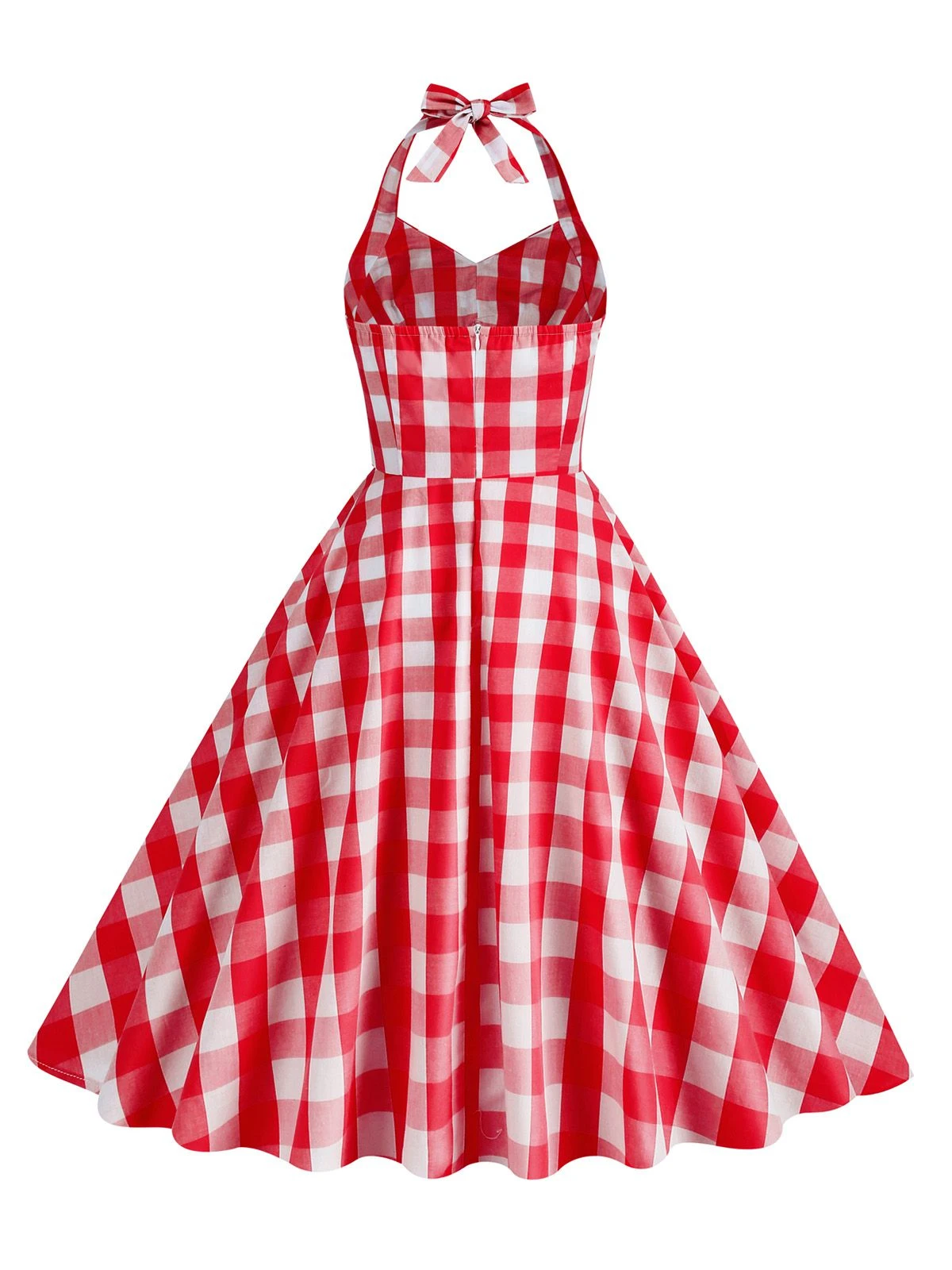 1950s Plaid Halter Swing Dress 11 1950s Plaid Halter Swing Dress - Image 11