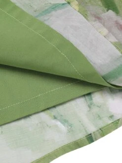 Green 1960s Oil-Painting Rose Dress 14 Green 1960s Oil-Painting Rose Dress -Candi Clothing Shop SCHL000562 6