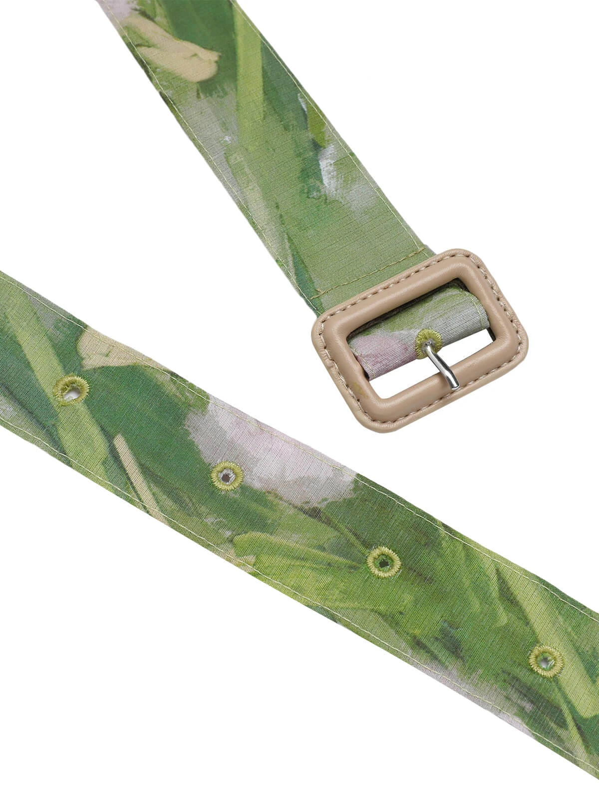 Green 1960s Oil-Painting Rose Dress 8 Green 1960s Oil-Painting Rose Dress - Image 8