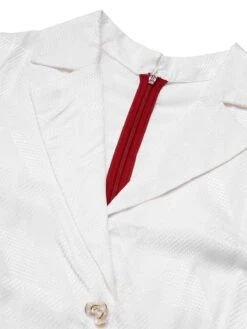 Red & White 1930s Sleeveless Slit Fishtail Dress -Candi Clothing Shop SCHL000566 4 compressed