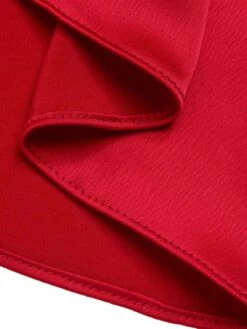 Red & White 1930s Sleeveless Slit Fishtail Dress -Candi Clothing Shop SCHL000566 6 compressed