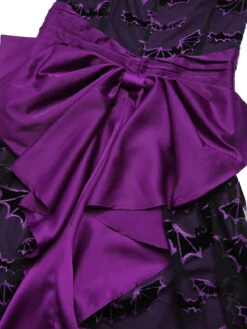 Deep Purple 1950s Halloween Bat Bow Dress 12 Deep Purple 1950s Halloween Bat Bow Dress -Candi Clothing Shop SCHL000582 5