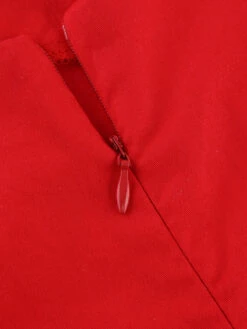 Red 1950s Lace Strap Swing Dress 12 Red 1950s Lace Strap Swing Dress -Candi Clothing Shop SCHL000670 R 6