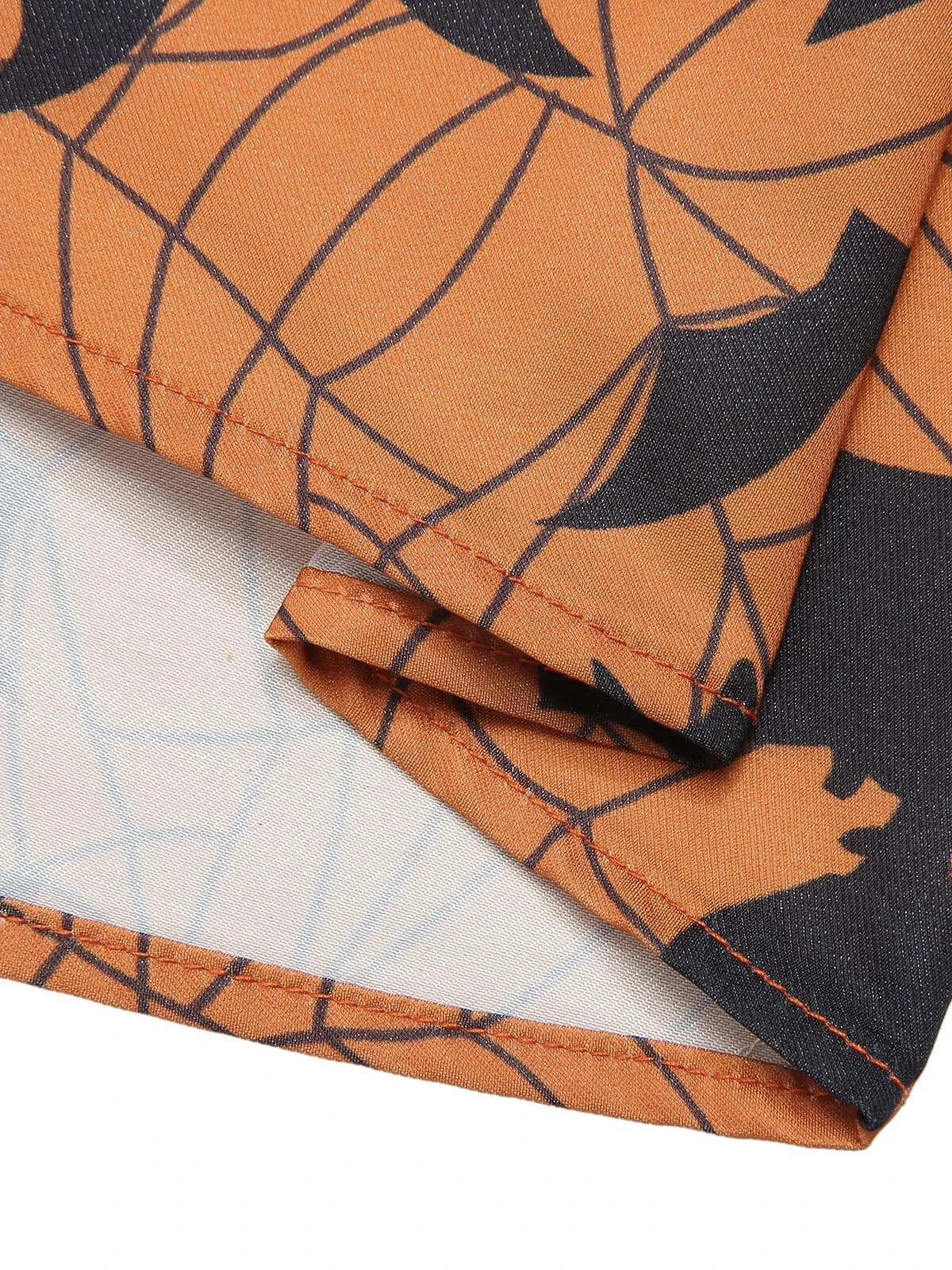 Black & Orange 1950s Halloween Bat Sleeveless Dress 7 Black & Orange 1950s Halloween Bat Sleeveless Dress - Image 7