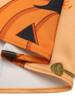 Orange 1950s Halloween Sleeveless Beading Dress 13 Orange 1950s Halloween Sleeveless Beading Dress -Candi Clothing Shop SCHL000850 6 compressed