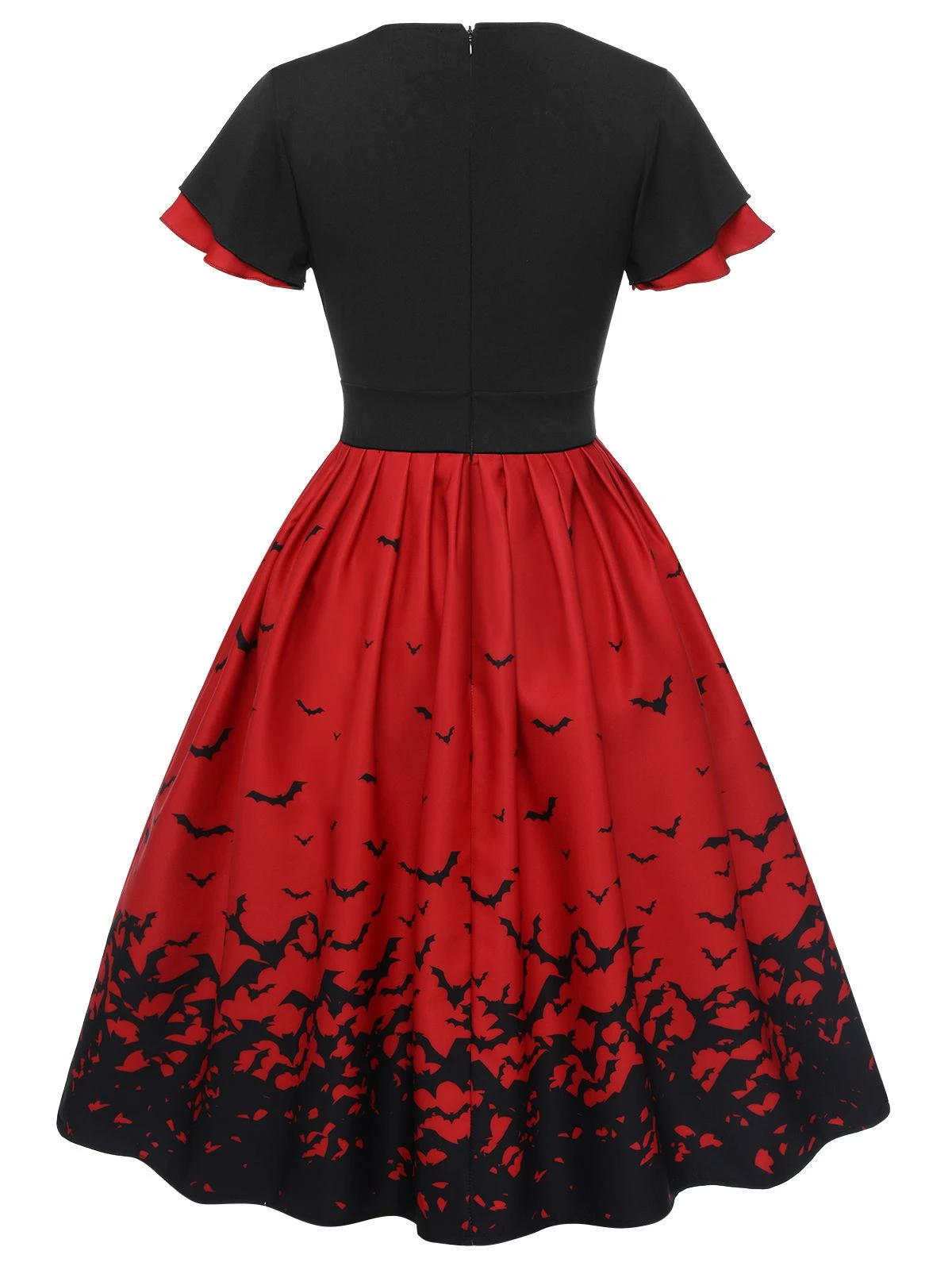 1950s Halloween Flounce Sleeve Swing Dress 4 1950s Halloween Flounce Sleeve Swing Dress - Image 4