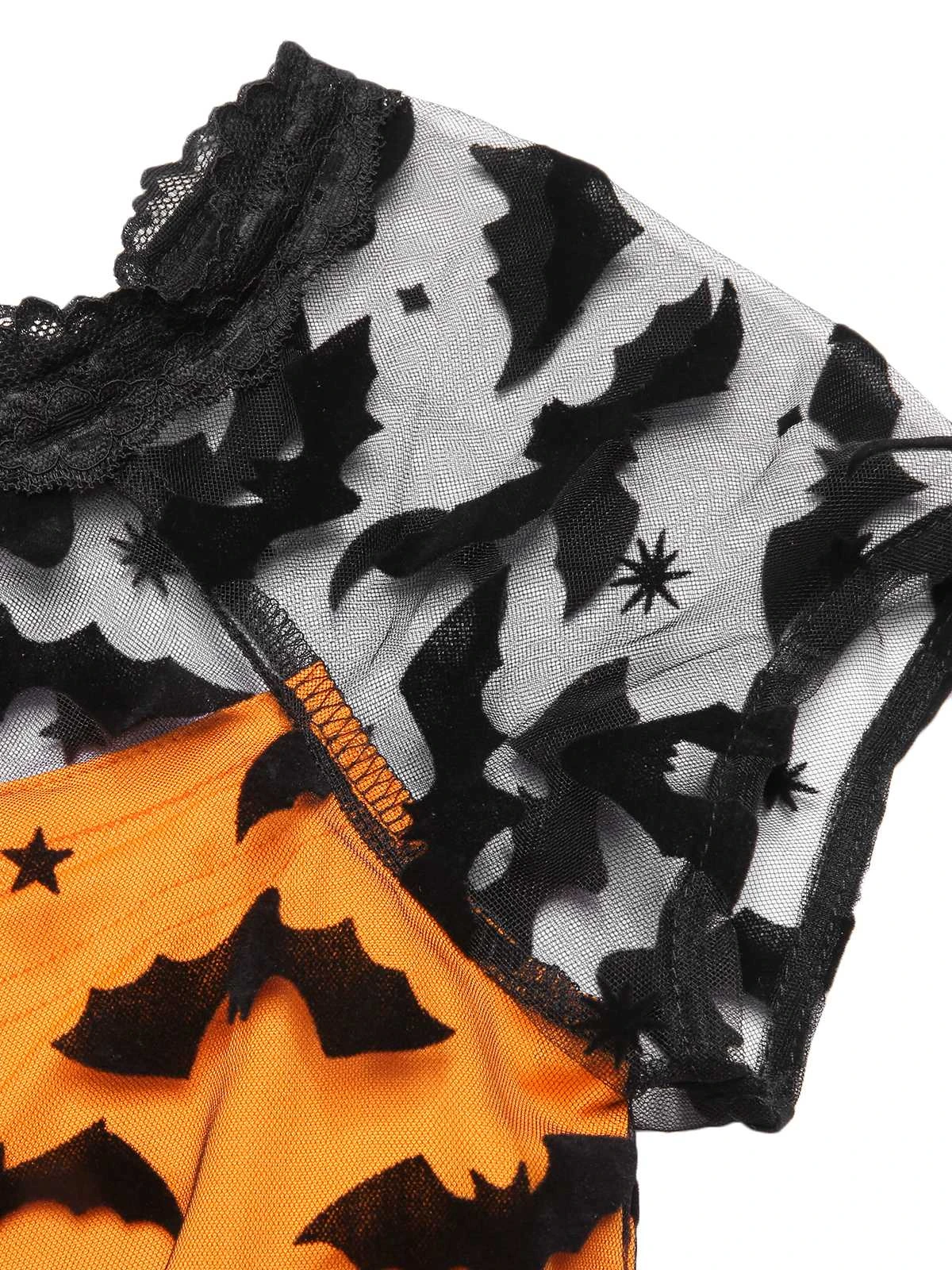 1950s Halloween Lace Off-shoulder Swing Dress 5 1950s Halloween Lace Off-shoulder Swing Dress - Image 5