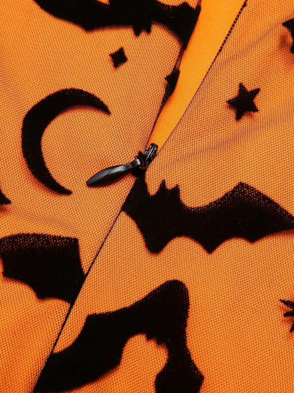 1950s Halloween Lace Off-shoulder Swing Dress 7 1950s Halloween Lace Off-shoulder Swing Dress - Image 7