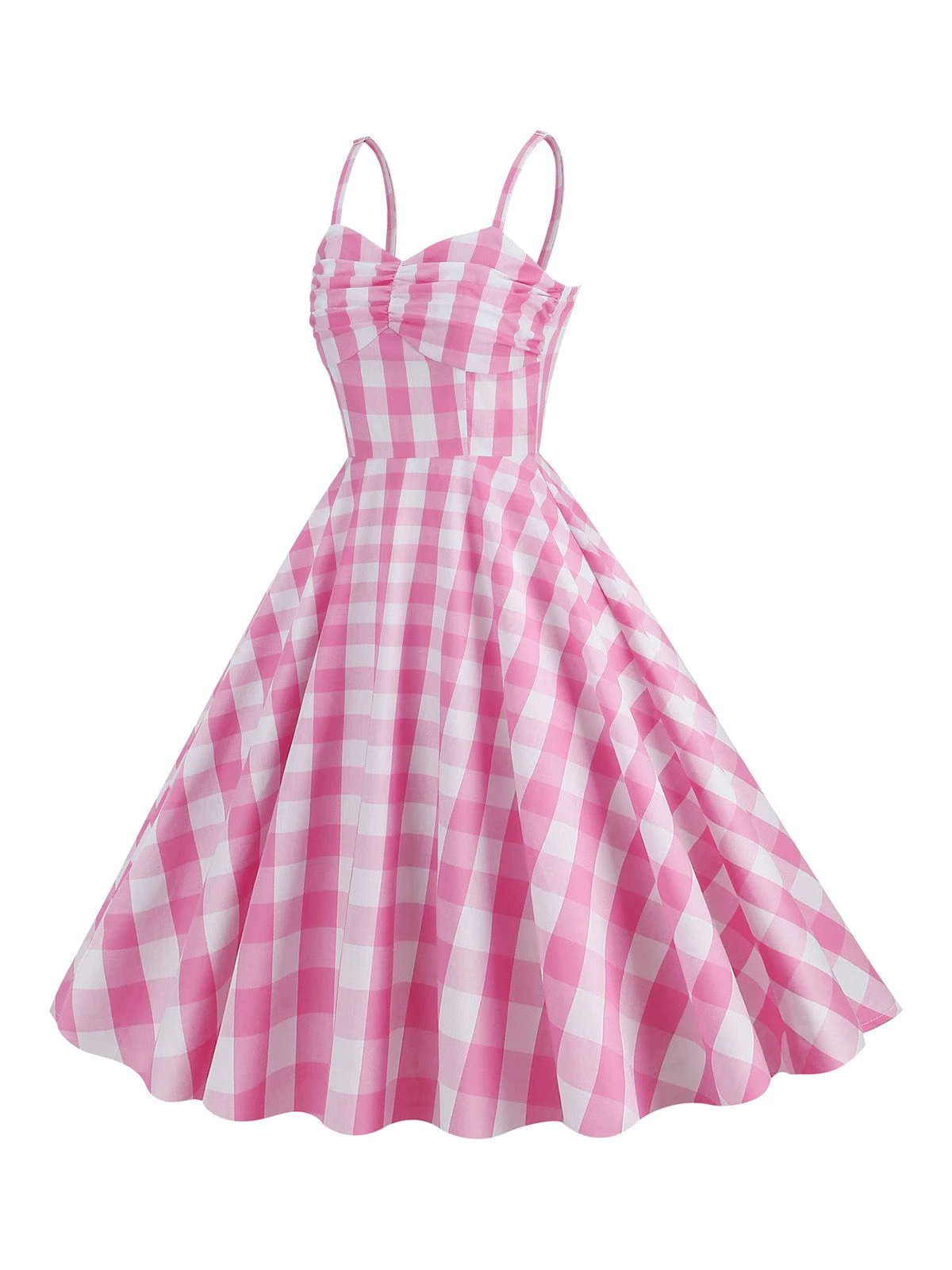 1950s Plaid Strap Swing Dress 2 1950s Plaid Strap Swing Dress - Image 2