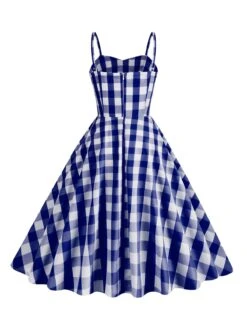 1950s Plaid Strap Swing Dress 19 1950s Plaid Strap Swing Dress -Candi Clothing Shop SCHL001478 NB 2