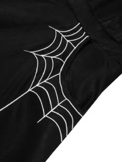 Black 1950s Halloween Off-Shoulder Spider Web Dress 15 Black 1950s Halloween Off-Shoulder Spider Web Dress -Candi Clothing Shop SCHL001594 6