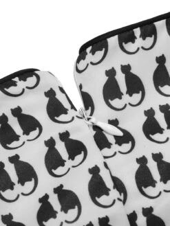 1950s Halloween Cat Print Velvet Bow Dress 12 1950s Halloween Cat Print Velvet Bow Dress -Candi Clothing Shop SCHL001596 5