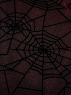 Deep Red 1960s Halloween Spider Web Dress 12 Deep Red 1960s Halloween Spider Web Dress -Candi Clothing Shop SCHL001839 5 compressed