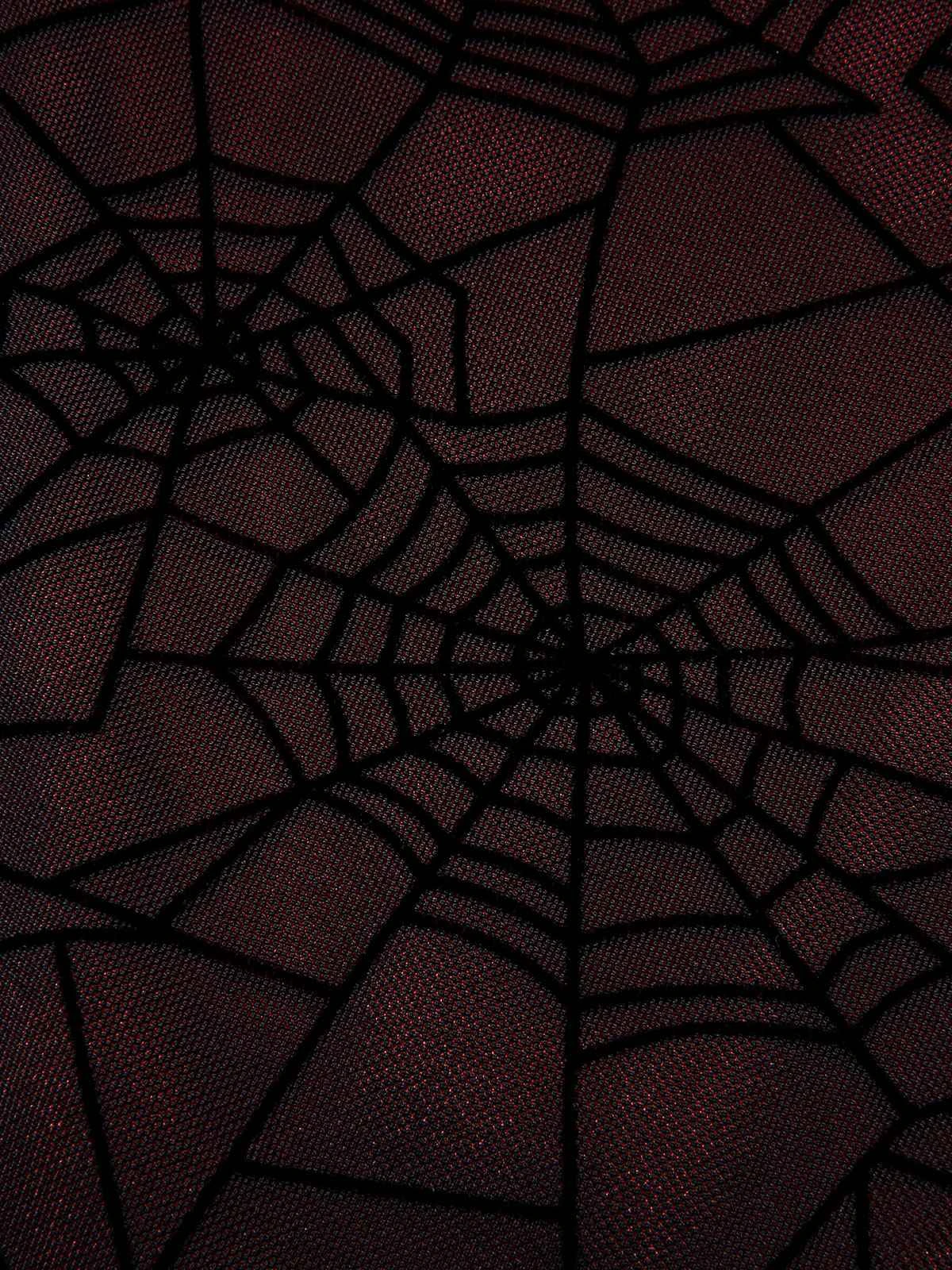 Deep Red 1960s Halloween Spider Web Dress 6 Deep Red 1960s Halloween Spider Web Dress - Image 6