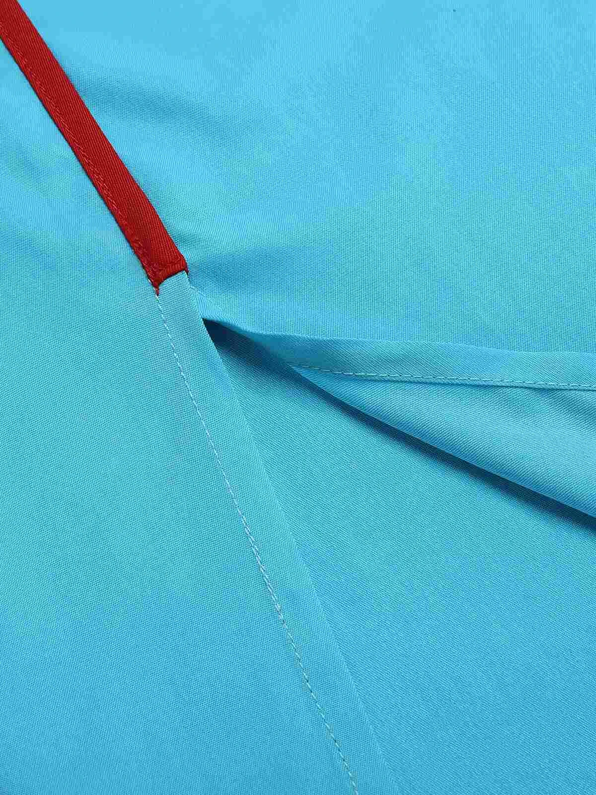 Royal Blue & Red 1960s Button Pencil Dress 7 Royal Blue & Red 1960s Button Pencil Dress - Image 7