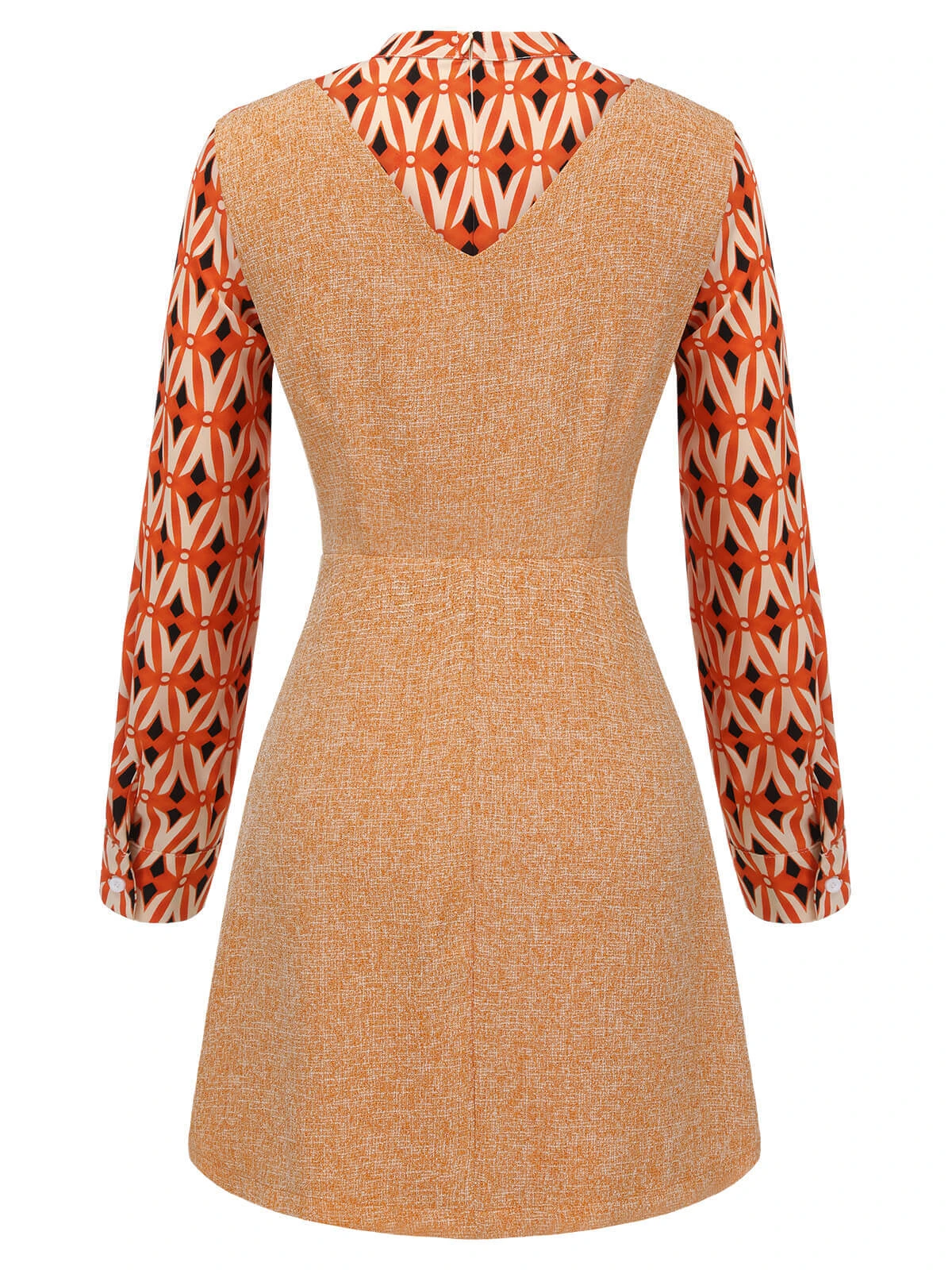 2PCS 1960s Orange Blouse & Tweed Mini Dress 3 2PCS 1960s Orange Blouse & Tweed Mini Dress - Image 3