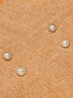 2PCS 1960s Orange Blouse & Tweed Mini Dress 15 2PCS 1960s Orange Blouse & Tweed Mini Dress -Candi Clothing Shop SCHL002241 6