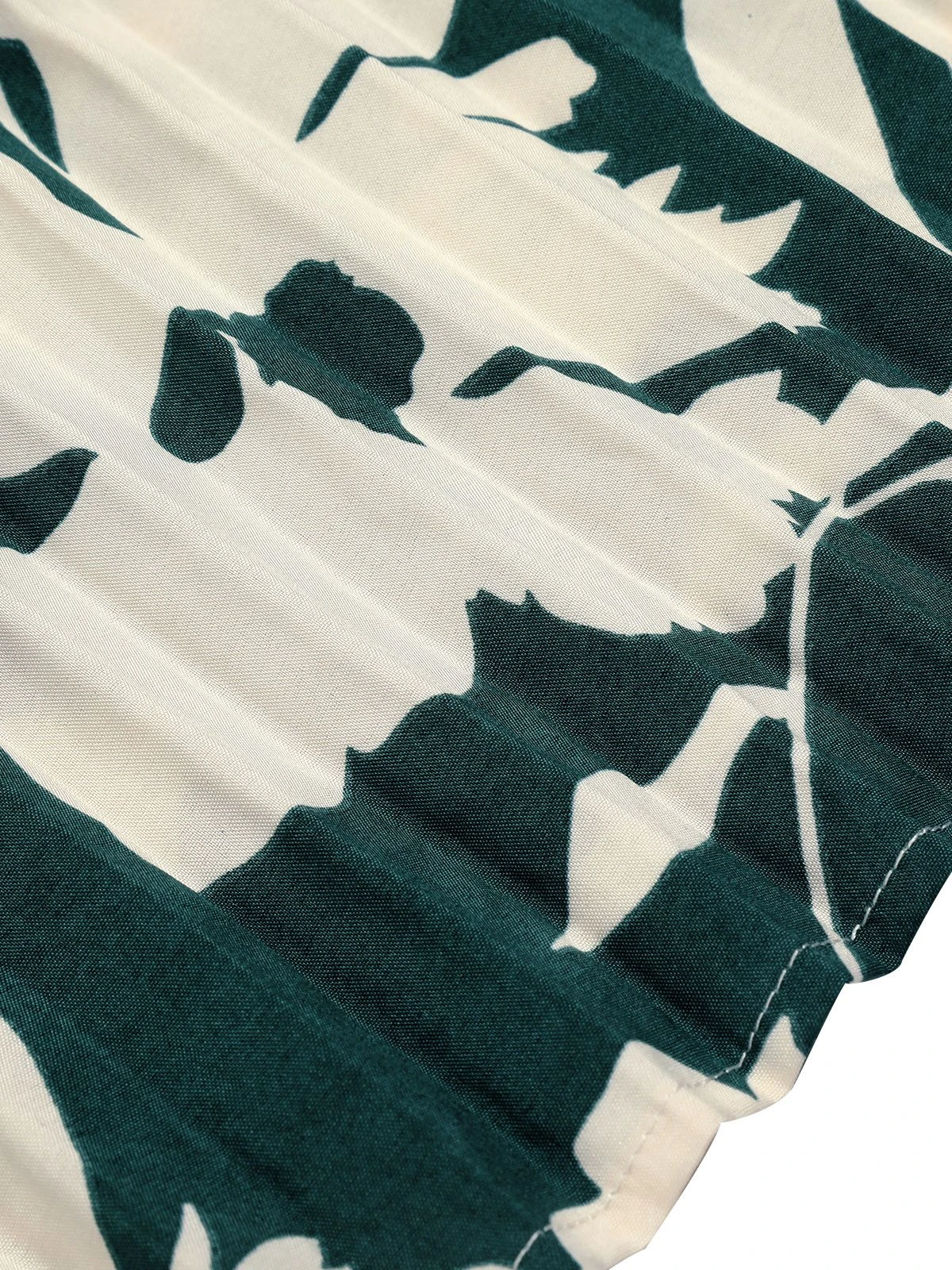 Green 1940s Floral Pleated Belt Dress 7 Green 1940s Floral Pleated Belt Dress - Image 7