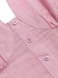 Pink 1960s Halter Stripes Slit Dress 13 Pink 1960s Halter Stripes Slit Dress -Candi Clothing Shop SCHL002381 6 compressed