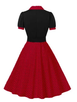 [Plus Size] 1950s Color Block Polka Dots Lapel Dress -Candi Clothing Shop SCHL002503 R 2 8d33eedc 45e5 42eb af7c 6506d11056c2