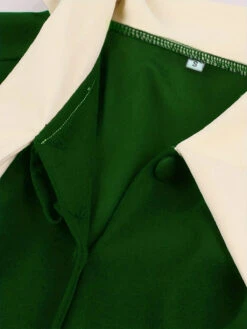 1940s Color Contrast Button Lapel Bow Dress 10 1940s Color Contrast Button Lapel Bow Dress -Candi Clothing Shop SCHL002513 G 3