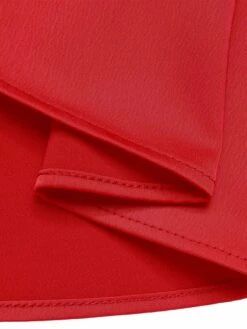 Red 1950s Christmas Plaids Off-Shoulder Dress -Candi Clothing Shop SCHL002641 6