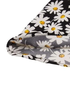 [Plus Size] Black 1950s Spaghetti Strap Daisy Dress -Candi Clothing Shop SCHL002659 5 compressed