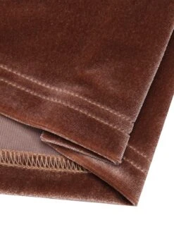 Dark Brown 1960s Puff Sleeve Velvet Belted Dress 13 Dark Brown 1960s Puff Sleeve Velvet Belted Dress -Candi Clothing Shop SCHL002711 6 compressed