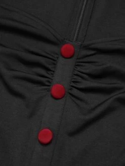 Black&Red 1950s Christmas Snowflake Mesh Dress 12 Black&Red 1950s Christmas Snowflake Mesh Dress -Candi Clothing Shop SCHL002727 5 compressed