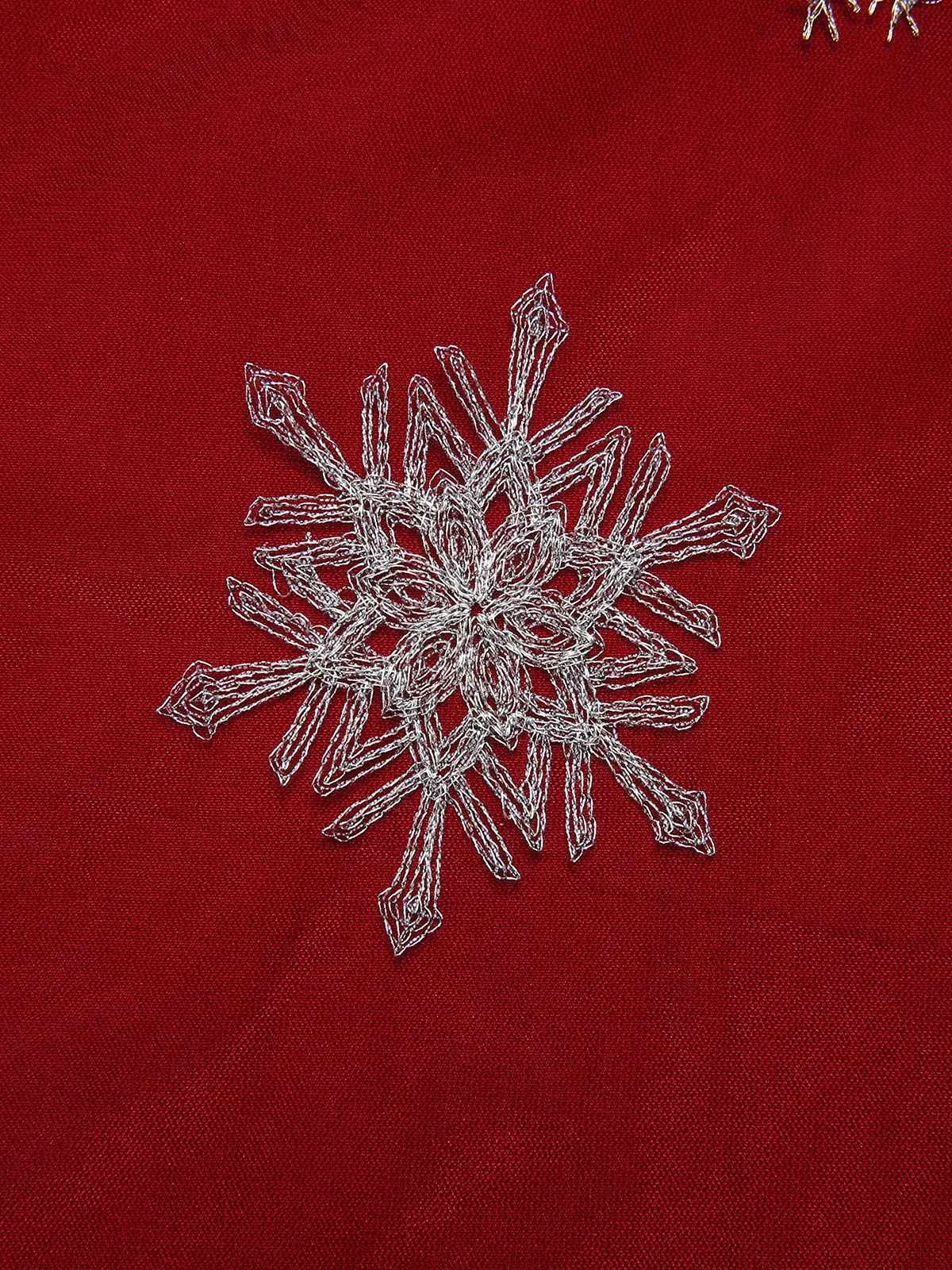 Black&Red 1950s Christmas Snowflake Mesh Dress 7 Black&Red 1950s Christmas Snowflake Mesh Dress - Image 7