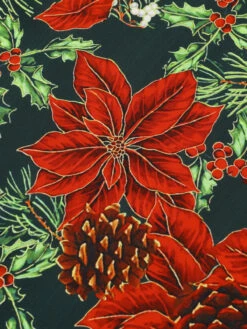 Green 1950s V-Neck Floral Patchwork Dress 13 Green 1950s V-Neck Floral Patchwork Dress -Candi Clothing Shop SCHL002759 6