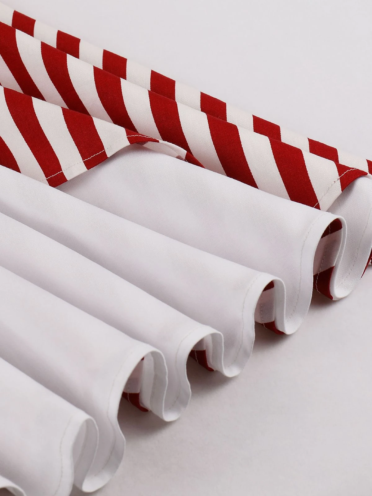 1950s Stripes Contrast Patchwork Strap Dress 4 1950s Stripes Contrast Patchwork Strap Dress - Image 4